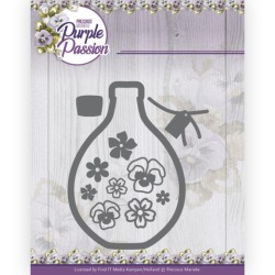 (PM10248)Dies - Precious Marieke - Purple Passion - Vase with Pansies
