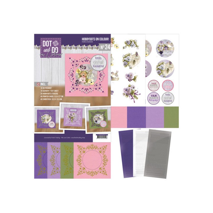(DODOOC10024)Dot and Do on Colour 24 - Precious Marieke - Purple Passion