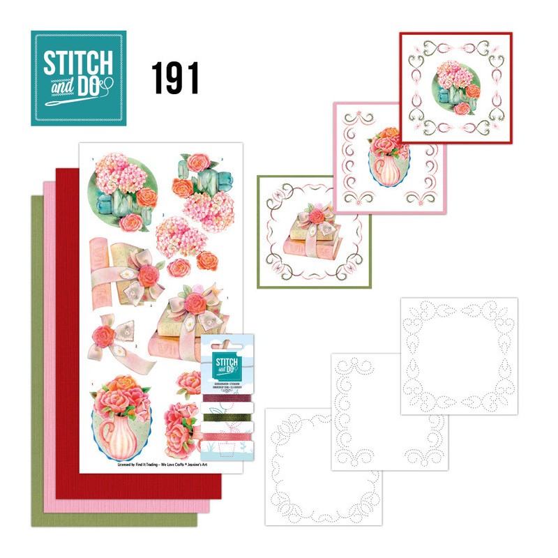 (STDO191)Stitch and Do 191 - Jeanine's Art - Red Flowers