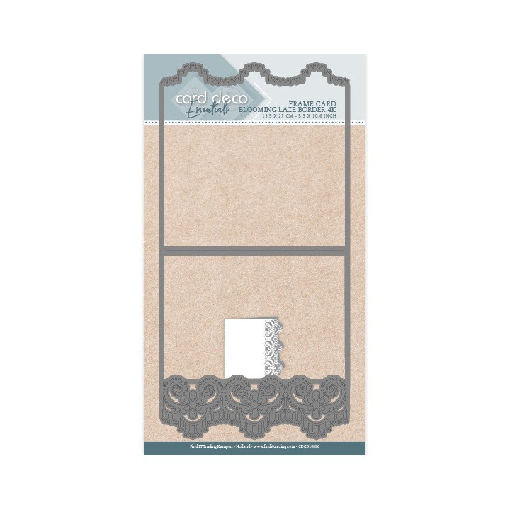 (CDCD10096)Card Deco Essentials Frame Dies - Blooming Lace Border - 4K
