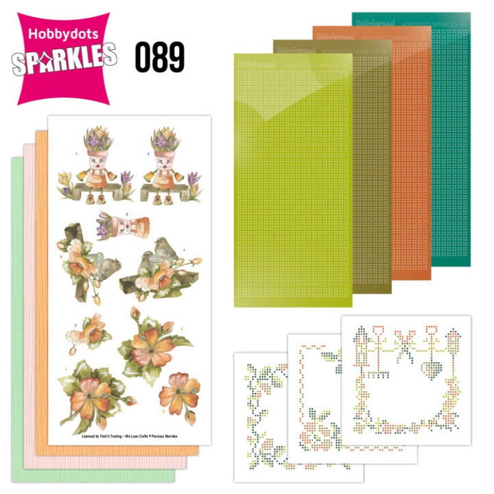 (SPDO089)Sparkles Set 89 - Precious Marieke - Orange Flowers