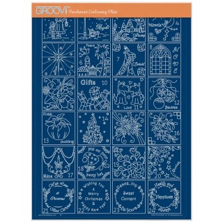 (GRO-CH-41924-16)Groovi plate A4 - LINDA WILLIAMS' CHRISTMAS TREASURES ADVENT