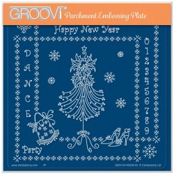 (GRO-CH-42038-03)Groovi Plate A5 LINDA WILLIAMS' NEW YEAR PARTY - CHRISTMAS TREASURES