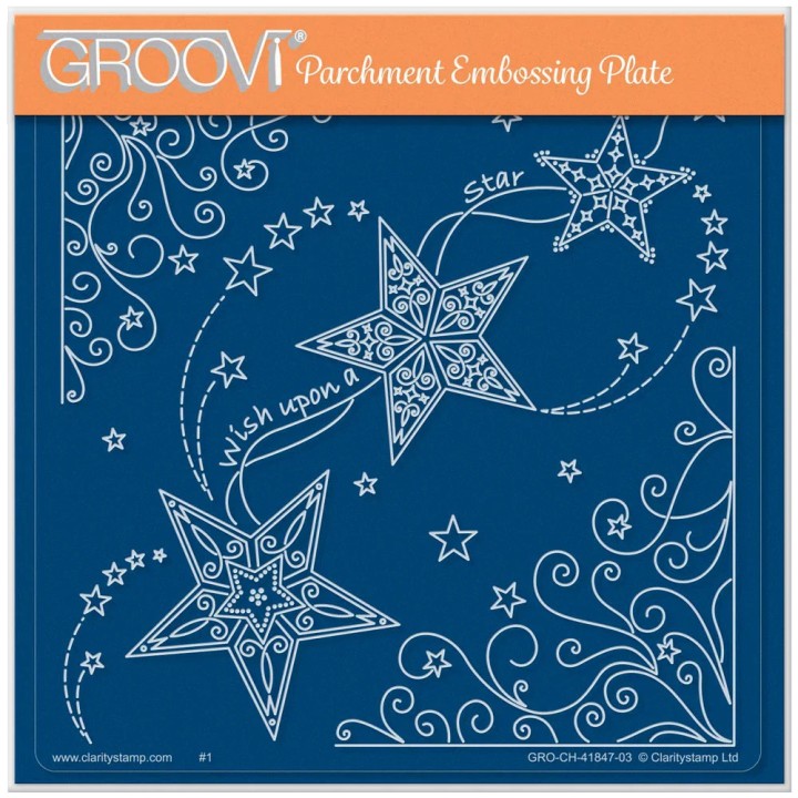 (GRO-CH-41847-03)Groovi Plate A5 LINDA WILLIAMS' WISH UPON A STAR - CHRISTMAS TREASURES