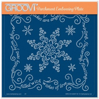 (GRO-CH-42047-03)Groovi Plate A5 LINDA WILLIAMS' SNOWFLAKE KISSES - CHRISTMAS TREASURES