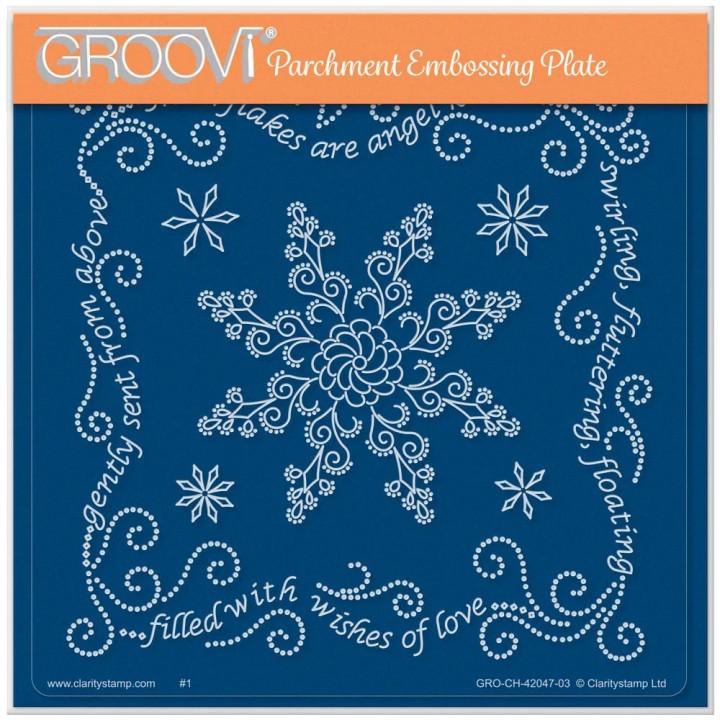 (GRO-CH-42047-03)Groovi Plate A5 LINDA WILLIAMS' SNOWFLAKE KISSES - CHRISTMAS TREASURES