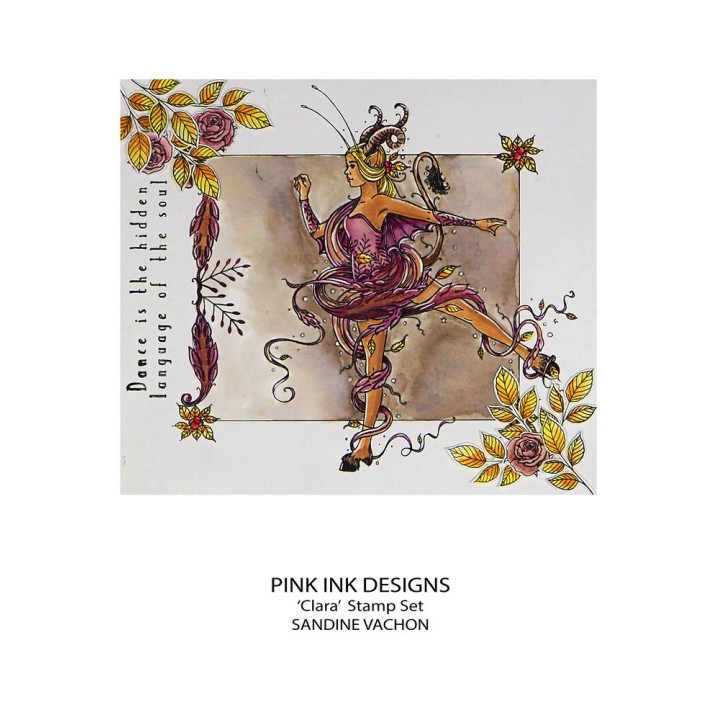 (PI198)Pink Ink Designs Clara A5 Clear Stamps