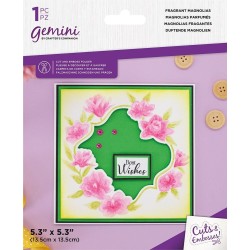 (GEM-CEF5-FRAMAG)Gemini Floral Frame Fragrant Magnolias Cut and Emboss Folder