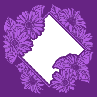 (GEM-CEF5-STRGERB)Gemini Floral Frame Striking Gerbera Cut and Emboss Folder
