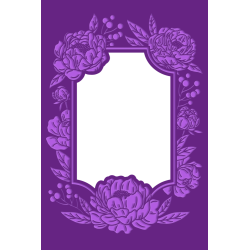 (GEM-CEF4-PEBLOOM)Gemini Floral Frame Peony Blooms Cut and Emboss Folder