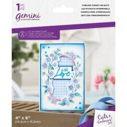 (GEM-CEF4-TIMFMN)Gemini Floral Frame Timeless Forget-Me-Nots Cut and Emboss Folder