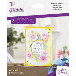 (GEM-CEF4-BEBLOS)Gemini Floral Frame Beautiful Blossom Cut and Emboss Folder