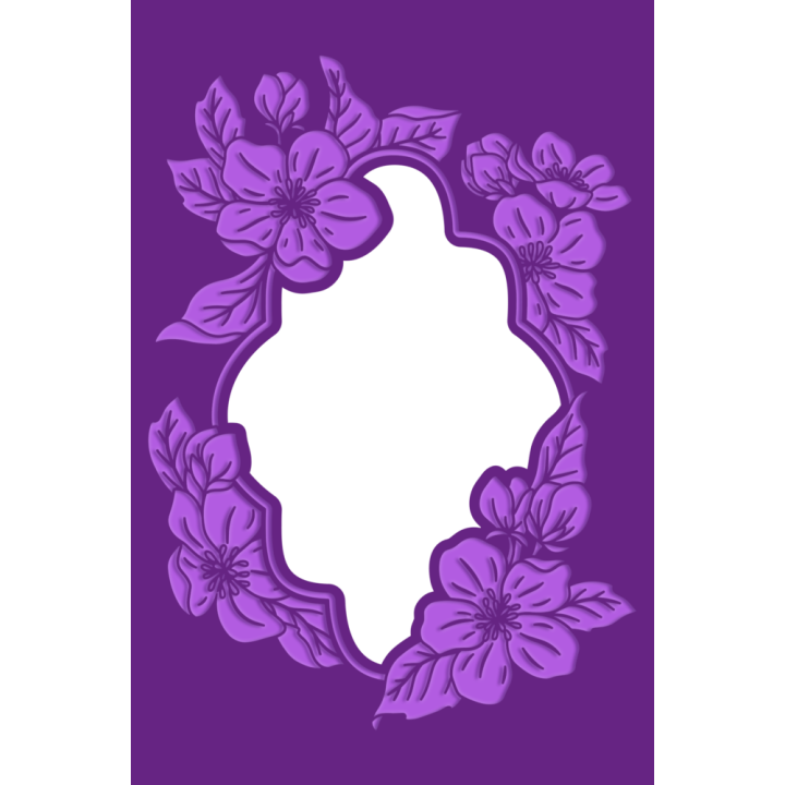 (GEM-CEF4-BEBLOS)Gemini Floral Frame Beautiful Blossom Cut and Emboss Folder