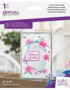 (GEM-CEF4-CWIROS)Gemini Floral Frame Classic Winter Rose Cut and Emboss Folder