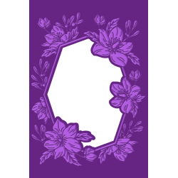 (GEM-CEF4-CWIROS)Gemini Floral Frame Classic Winter Rose Cut and Emboss Folder
