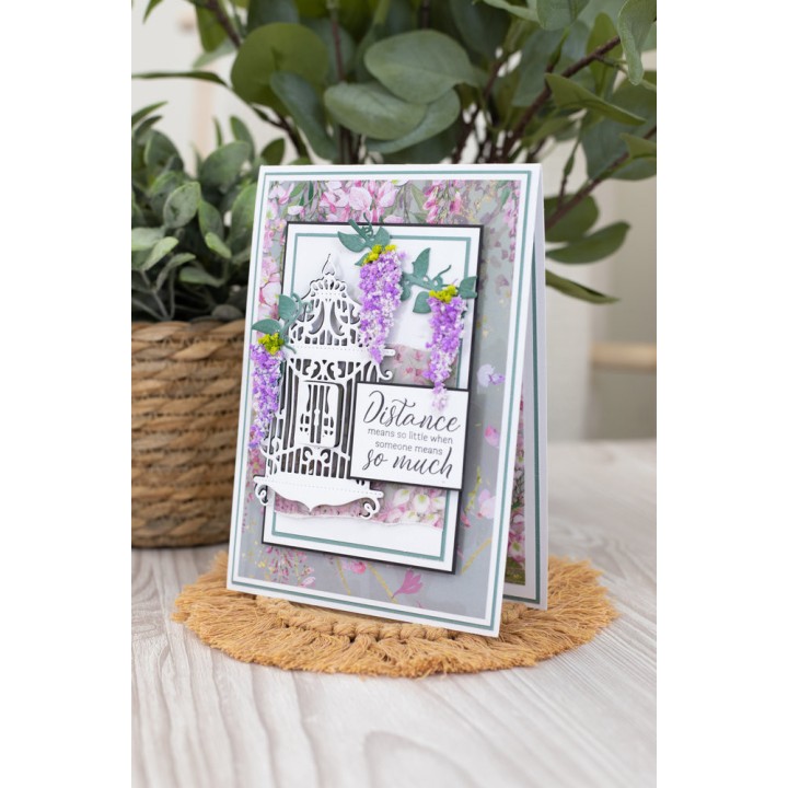 (NG-WC-MD-TBC)Crafter's Companion Wisteria Collection Metal Die Timeless Birdcage