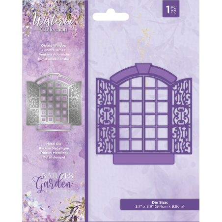 (NG-WC-MD-OWI)Crafter's Companion Wisteria Collection Metal Die Ornate Window