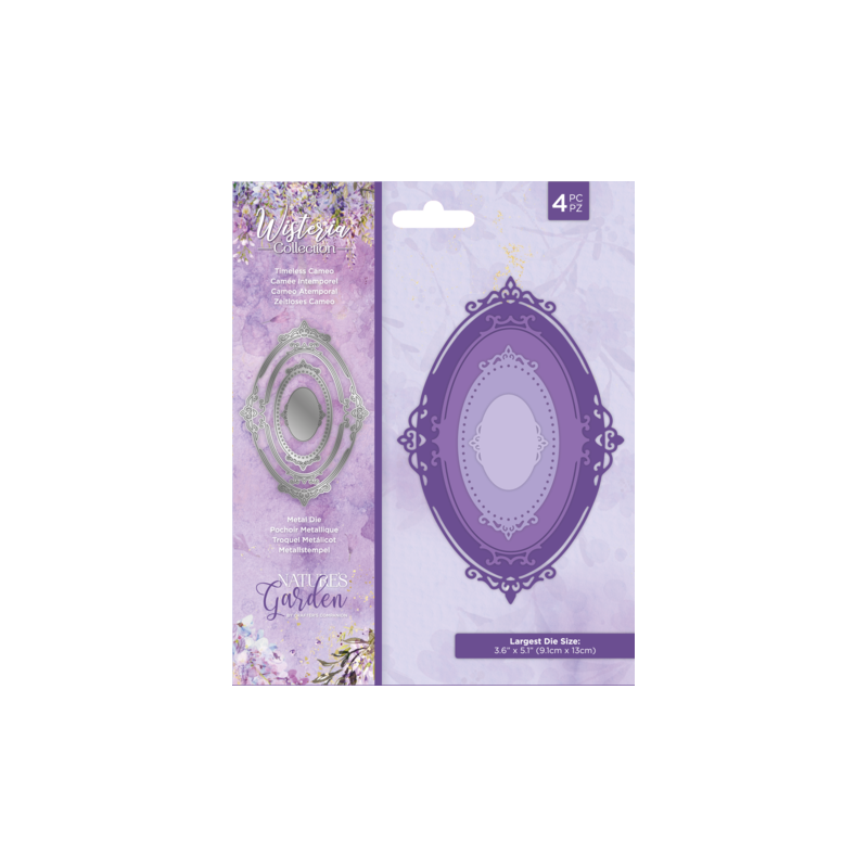 (NG-WC-MD-TCA)Crafter's Companion Wisteria Collection Metal Die Timeless Cameo