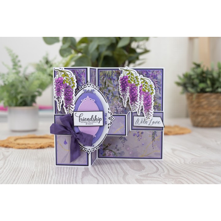 (NG-WC-STD-WBLO)Crafter's Companion Wisteria Collection Stamp & Die Wisteria Blossom