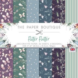 (PB1915)The Paper Boutique Flitter Flutter 8x8 Inch Decorative Papers