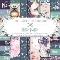 (PB1916)The Paper Boutique Flitter Flutter 8x8 Inch Embellishments Pad
