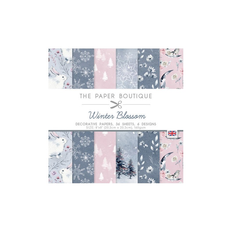 (PB1988)The Paper Boutique Winter Blossom 8x8 Inch Decorative Papers