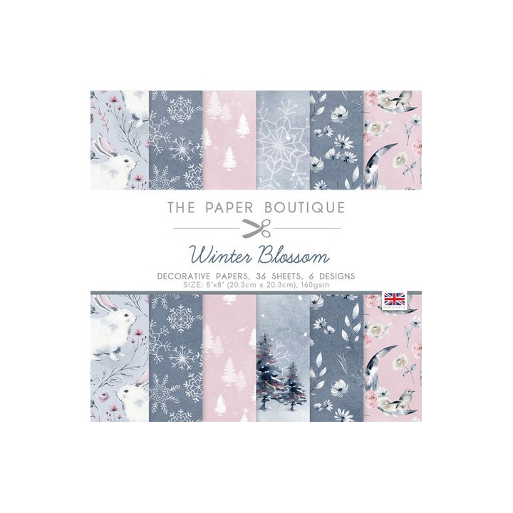 (PB1988)The Paper Boutique Winter Blossom 8x8 Inch Decorative Papers