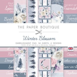 (PB1989)The Paper Boutique Winter Blossom 8x8 Inch Embellishments Pad