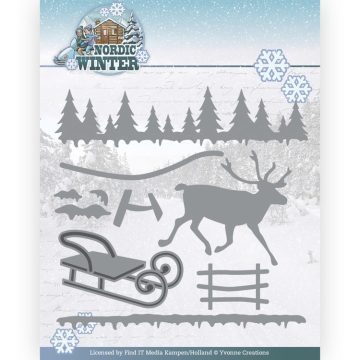 (YCD10293)Dies - Yvonne Creations - Funky Nanna - Nordic Winter - Nordic Scene