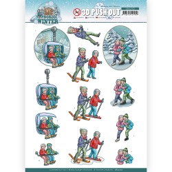 (SB10702)3D Push Out - Yvonne Creations - Nordic Winter - Wintersports