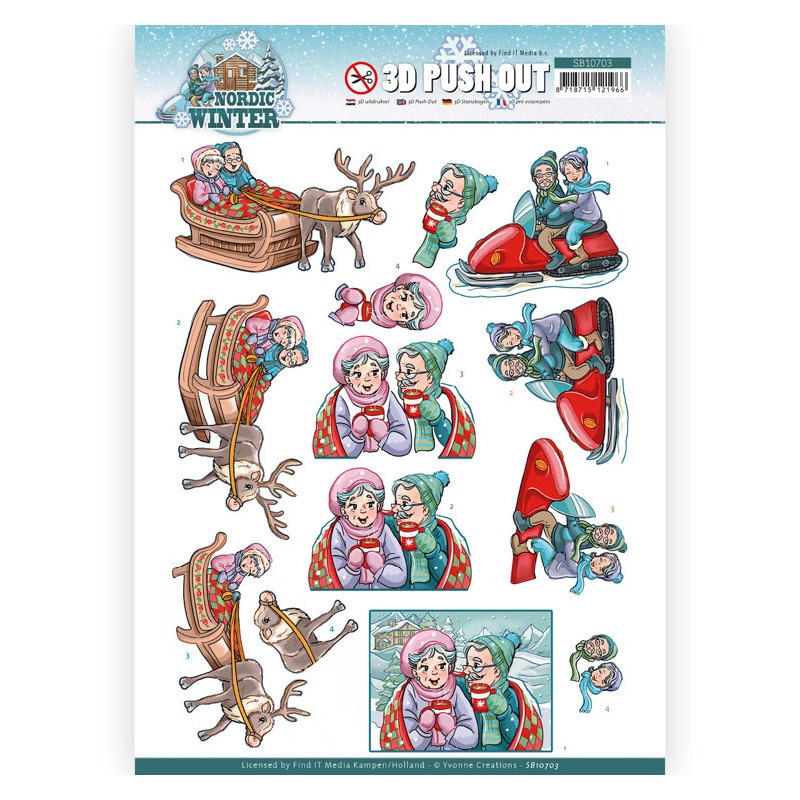 (SB10703)3D Push Out - Yvonne Creations - Nordic Winter - On the go