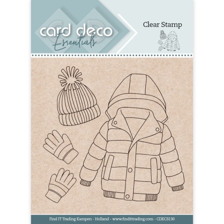 (CDECS130)Card Deco Essentials Clear Stamps - Snow Clothes