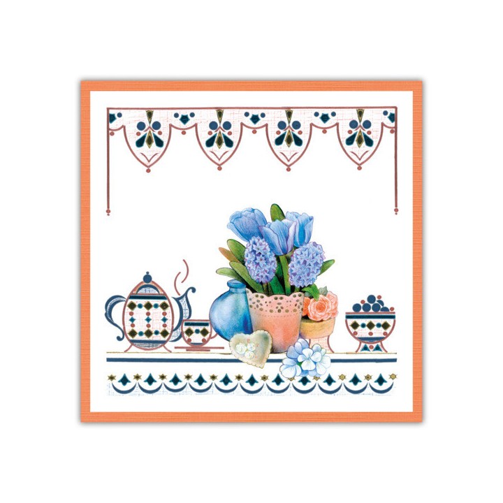 (DODO238)Dot and Do 238 - Jeanine's Art - Blue Flowers