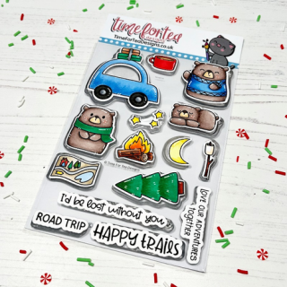 (T4T/100/Tra/Cle)Time For Tea Designs Happy Trails A6 Clear Stamps