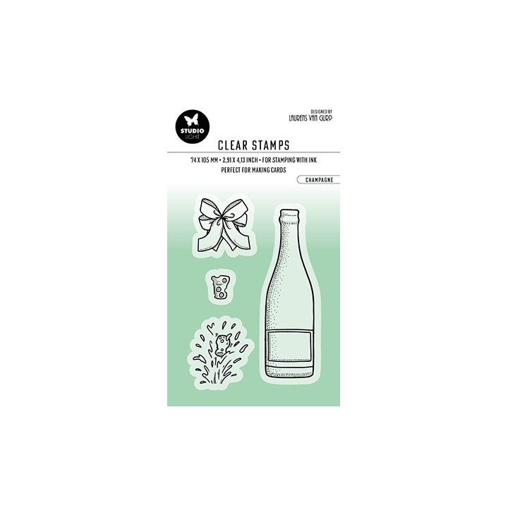 (BL-ES-STAMP350)Studio light BL Clear stamp Champagne By Laurens nr.350