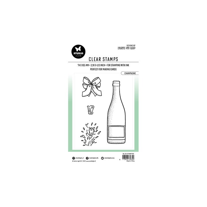 (BL-ES-STAMP350)Studio light BL Clear stamp Champagne By Laurens nr.350