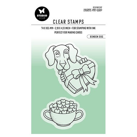 (BL-ES-STAMP354)Studio light BL Clear stamp Bonbon dog By Laurens nr.354