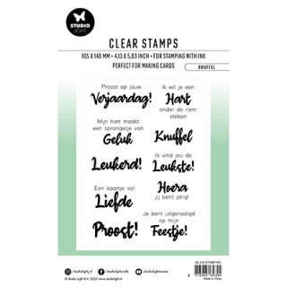 (BL-ES-STAMP355)Studio light BL Clear stamp Knuffel NL By Laurens nr.355