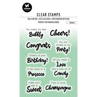 (BL-ES-STAMP356)Studio light BL Clear stamp Bubbly ENG By Laurens nr.356