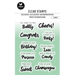 (BL-ES-STAMP356)Studio light BL Clear stamp Bubbly ENG By Laurens nr.356