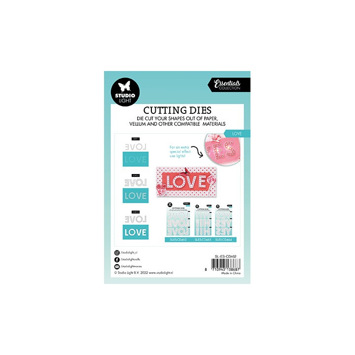 (SL-ES-CD462)Studio Light SL Cutting Die LOVE Essentials nr.462