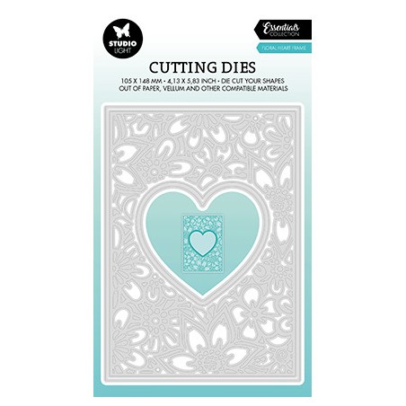 (SL-ES-CD465)Studio Light SL Cutting Die Floral Heart Frame Essentials nr.465