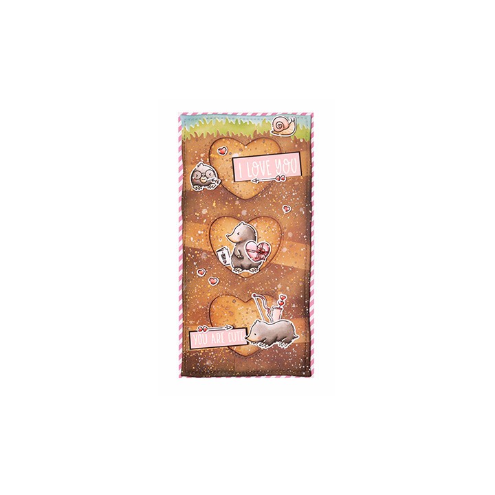 (SL-SS-CD458)Studio Light SL Cutting Die Slimline hearts Sweet Stories nr.458