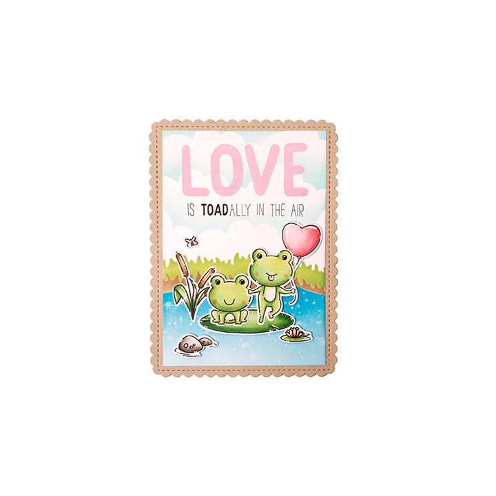 (SL-SS-SCD52)Studio Light Stamp & Cutting Die Toadally in love Sweet Stories nr.52