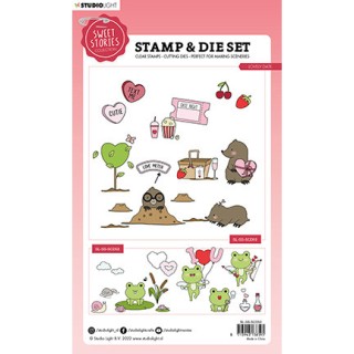 (SL-SS-SCD53)Studio Light Stamp & Cutting Die Lovely date Sweet Stories nr.53