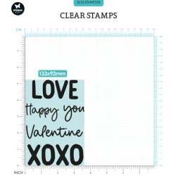 (SL-SS-STAMP328)Studio light BL Clear stamp Quotes large Love you Sweet Stories nr.328
