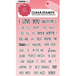 (SL-SS-STAMP329)Studio light BL Clear stamp Quotes small Love is in the air Sweet Stories nr.329