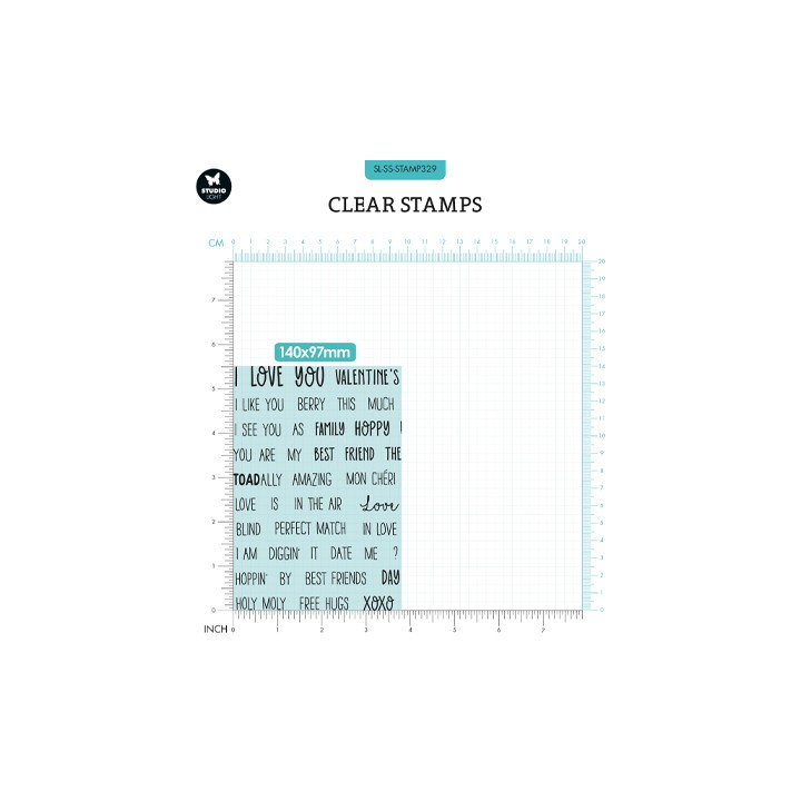 (SL-SS-STAMP329)Studio light BL Clear stamp Quotes small Love is in the air Sweet Stories nr.329