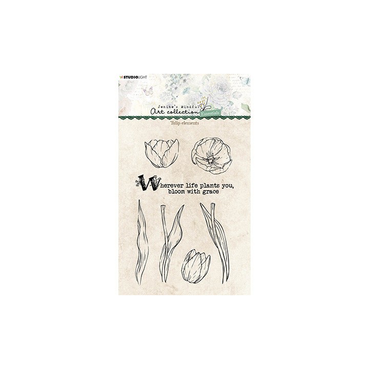 (JMA-ES-STAMP338)Studio light JMA Clear stamp Tulip elements Essentials nr.338