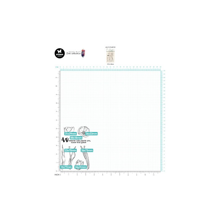 (JMA-ES-STAMP338)Studio light JMA Clear stamp Tulip elements Essentials nr.338